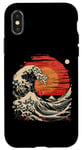 Coque pour iPhone X/XS Art japonais Grande vague Coucher de soleil Kanagawa Japon Esthétique