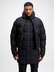 Zavetti Canada Lovini Longline Padded Coat With Detachable Gilet - Jet Black, Black, Size S, Men