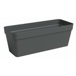 Jardiniere - Plastique - Anthracite - Rectangulaire - L49,9 X P20 X H18,1cm - Artevasi