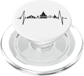 Skyline de Dresde Heartbeat Coeur Allemand I Love Dresden PopSockets PopGrip pour MagSafe