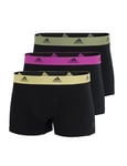 adidas Men's Active Flex Cotton (3PK) Boxer Shorts, Schwarz, S