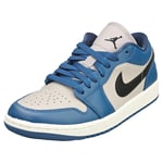 Nike Air Jordan 1 Low Womens Fashion Trainers in Blue Grey - 3.5 UK