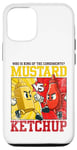 Coque pour iPhone 15 Pro Graphique de combat moutarde contre ketchup King of the Condiments