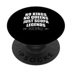 No Kings No Queens Just Scopa Legends Jeux de cartes drôles Scopa PopSockets PopGrip Adhésif