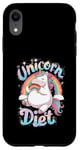 Coque pour iPhone XR Unicorn Diet Magical Rainbow Unicorn Princess