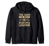 The Man The Myth The Sudoku Legend Fathers Day Zip Hoodie