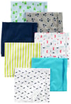 Simple Joys by Carter's 7-Pack Flannel Receiving Blankets Nursery, Bleu/Blanc, Taille Unique (Lot de 7) Mixte Bébé