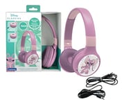 Lexibook, Disney Stitch, Casque Audio 2-en-1 Angel, Bluetooth & Filaire avec Micro et Boutons de contrôle, Pliable et Ajustable, Batterie Rechargeable Longue durée, HPBT010D1, Rose