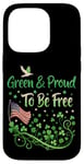 Coque pour iPhone 14 Pro Vert et fier d'être libre - Progressives de la Saint-Patrick