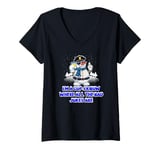 Womens Im a Cop I Know Where All the Bad Jokes Are Funny Humor V-Neck T-Shirt