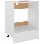 Armoire à four de Cuisine avec une étagère Moderne Meuble haut Cuisine Buffet Blanc Aggloméré Blanc 60x46x81,5 cm - Inlife