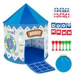 Leogreen Tente de Jeu Enfant avec Fléchettes et Cibles, Tipi Pop-up Château Maison de Jeu Cottage Jardin Jouent Jouet Cabane Chambre Cadeau Portatif pour Enfants, intérieur et extérieur