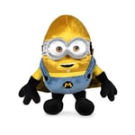 Famosa Softies 760024511 Peluche de 27 cm New Minions Super Hero du Film méchant Moi 4 avec Tissu Brillant, Peluche avec Rembourrage Doux, pour Enfants de 0 Ans +