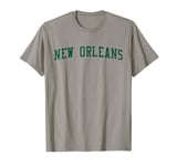 New Orleans LA Varsity Style NOLA Big Easy Green Grunge T-Shirt