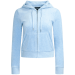 Robertson Classic Velour Zip Hoodie - Powder Blue Marl