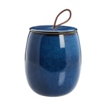Lene Bjerre Amera storage jar with lid blue Ø12 cm