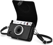 Etui pour Appareil Photo Mini Evo, Housse de Protection en Cuir PU Vintage pour Appareil Photo instantané Fujifilm Fuji Instax Mini Evo avec bandoulière Amovible