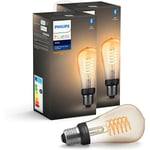 Philips Hue - w xW Fil ST64 E27 eur (Double Pack)