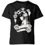 The Nightmare Before Christmas Jack Skellington and Sally Kids' T-Shirt - Black - 3-4 Years