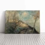 Big Box Art Canvas Print Wall Art Jean-Francois Raffaelli The Route Abandoned | Mounted & Stretched Box Frame Picture | Home Decor for Kitchen, Living Room, Bedroom, Hallway, Multi-Colour, 30x20 Inch