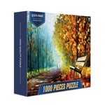 ASDFGHJKL Adult Jigsaw Puzzle 1000 Unique Gifts Warm Home Sunset by the Lake Educational Game for Children,Autumn Park