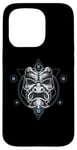 iPhone 15 Pro Oni Mask Japanese Devil Yokai Demon Sacred Geometry Graphic Case