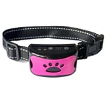 3 In1 Collier anti-aboiement pour chien Dispositif d'aboiement excessif Sûr Inoffensif & Formation anti-aboiements sans cruauté - Rose