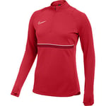 Nike Women's Academy 21 Drill Top Training Sweatshirt, womens, CV2653-657, University Red/White/Gym Red/White, XXS