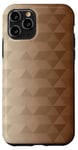 Coque pour iPhone 11 Pro Polygone géométrique beige marron dégradé de couleur