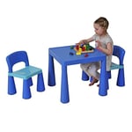 Liberty House Children's Table with 2 Chairs (Blue),H460 x W530 x D530mm