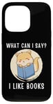 Coque pour iPhone 13 Pro Mignon chat kawaii chaton What Can I Say I Like Books