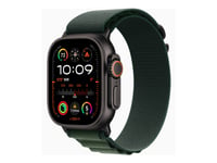 Apple Watch Ultra 2 - 49 Mm - Svart Titan - Smart Klocka Med Alpine Loop - Textil - Mörkgrön - Bandstorlek: S - 64 Gb - Lte, Wi-Fi 4, Uwb, Bluetooth - 4G - 61.8 G