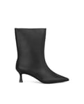 Alma en Pena. Bottines à talon aiguille en cuir pour femme., Noir , 39 EU