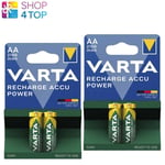 4 Varta Recharge Accu Power AA Batteries LR6 2100mAh NiMH Mignon 2BL 1.2V New