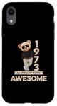 Coque pour iPhone XR 52ème anniversaire homme femme 1973 original ours en peluche Awesome