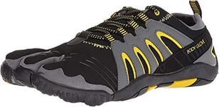 Body Glove Chaussures de Sports Nautiques 3t Barefoot Warrior pour Homme, Noir/Jaune/Bleu Nuit, 41 EU