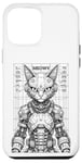 Coque pour iPhone 12 Pro Max Cyberpunk Chat Robot Android Cyborg Futuriste Feline Kitty