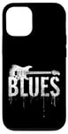 Coque pour iPhone 12/12 Pro Musique Blues pour guitare électrique vieilli