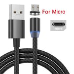 Câble Micro Usb/Type-C Magnétique Pour Recharge Rapide,Cordon De Chargeur Étonnante Té Pour Téléphone Iphone,Xiaomi Et Android - Type For Micro