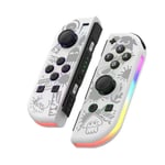 Nintendo Switch yhteensopiva ohjain, Bluetooth Joy-Con langaton ohjain Gamepad Controller - Graffiti valkoinen