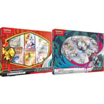 Pokémon JCC Collection Premium Carmadura-ex (6 boosters et 2 Cartes Promo Brillantes) & JCC Coffret Tag-Tag-ex (2 Cartes Promo Brillantes, 1 Carte Grand Format Brillante et 4 boosters)