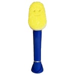 Scrub Daddy Dish Wand Scrubbing Brush with Handle, Soap Dispensing Dish Brushes, Texture Changing Washing Up Sponges With Liquid Dispenser, Dish Scrubber with Scraper & Detachable Head Sponge, Blue