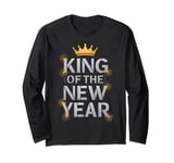 King Of The New Year 2025 Family Costume Men Dad Boy Funny Long Sleeve T-Shirt