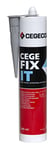 CEGECOL SIKA CEGEFIX IT, Colle mastic de fixation élastomère synthétique à hautes performances adhésives, Intérieur et Extérieur, gris, Cartouche 300ml