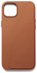 Mujjo Full Leather Wallet Case (iPhone 14 Plus) - plånbok - Brun