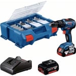 Bosch Professional GSB 18V-55 -Perceuse-visseuse à percussion sans fil brushless, + 2 batteries, + chargeur, + mallette