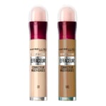 Maybelline New York - Lot de 2 Anti-cernes Fluide - Kit Correcteur & Contouring - Instant Anti-Age L’Effaceur - Teintes : Beige Rosé (01) & Olive Doré (145) - 2x 6,8 ml