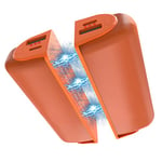 Chauffe Main Rechargeable - 10000mAh Réutilisable, Batterie électrique Portable pour l'hiver et l'extérieur (Orange)