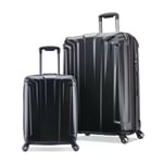 Samsonite Endure 2 Piece Hardside Suitcase/Luggage Set Black 4 Wheel Spinner USB