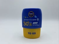 NIVEA SUNKids Protect & Care Pocket Size Sun Lotion (50ml), SPF 50 PACK OF 2 A18